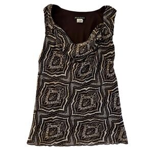 Vintage Y2K Alexandra Bartlett brown tank top blouse - women's medium